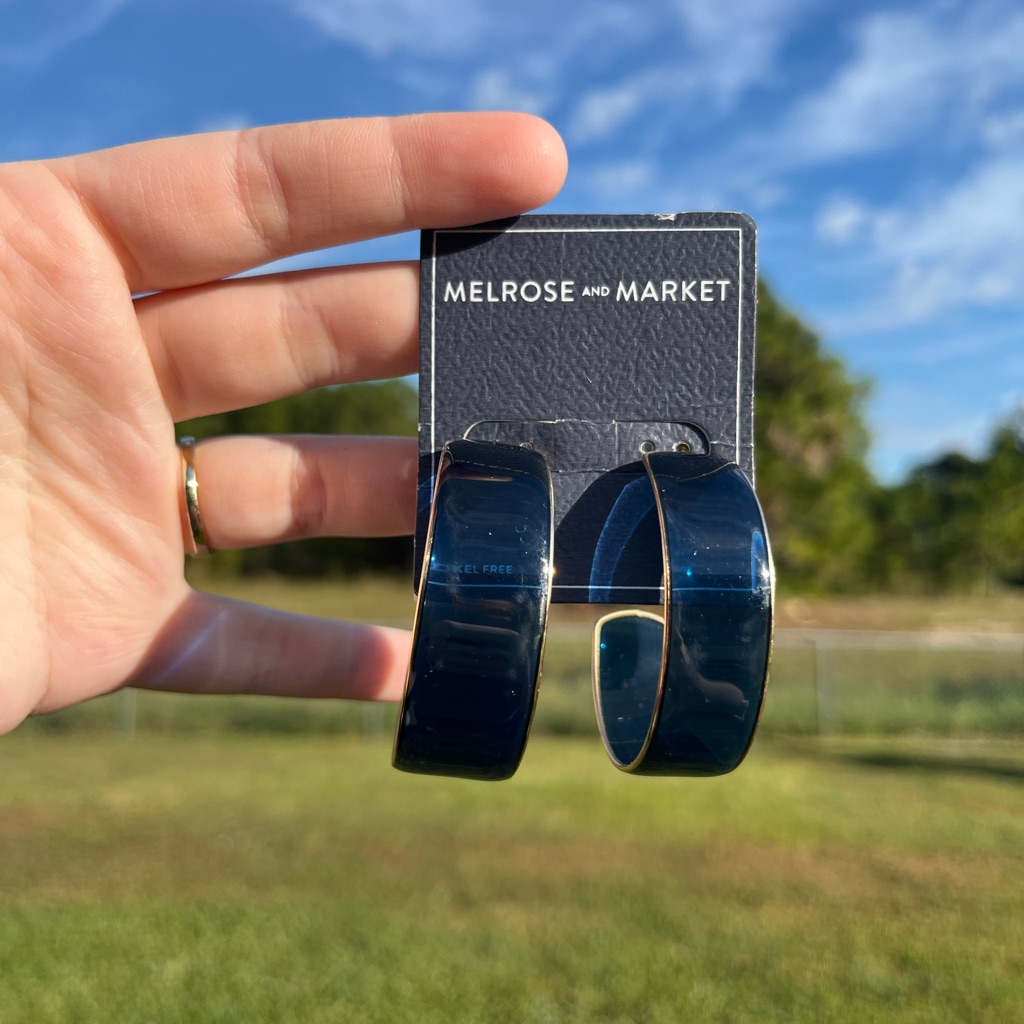 Melrose And Market Deep Blue Earrings